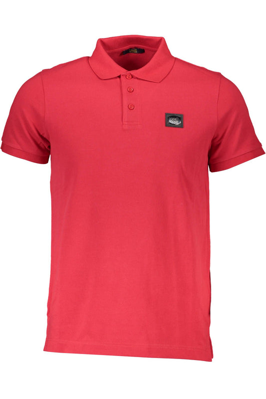 Elegant Short-Sleeved Red Polo for the Modern Man