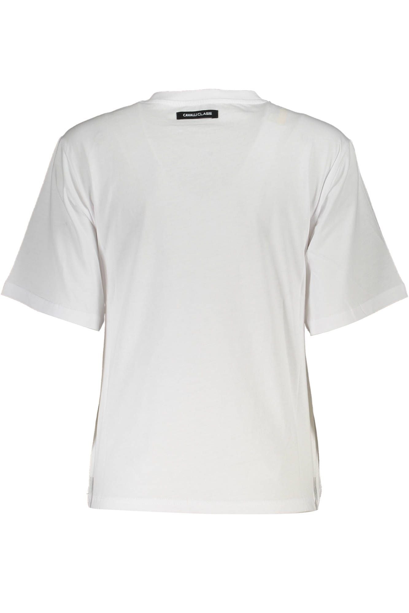 Chic White Printed Tee with Timeless Elegance