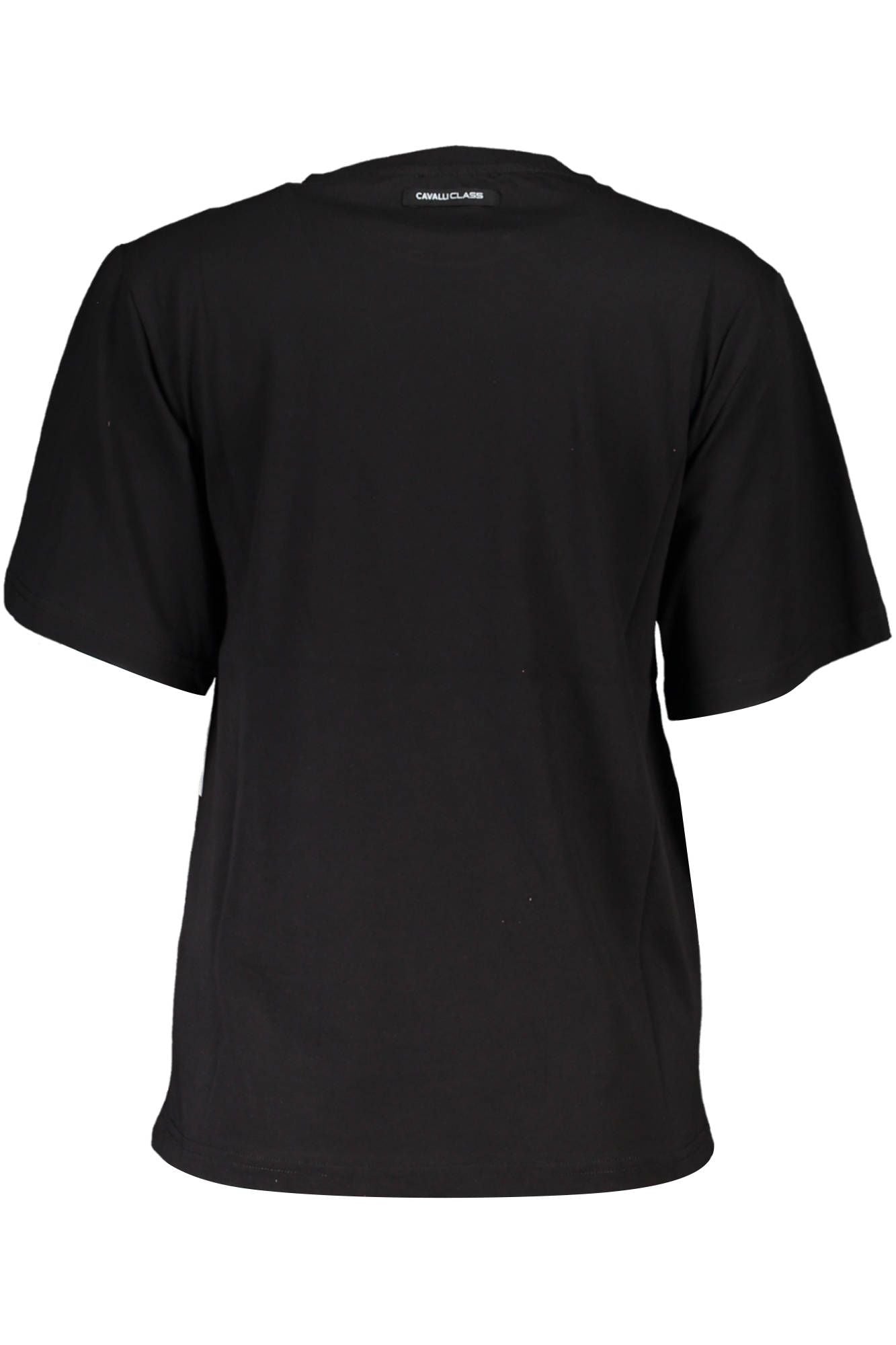 Elegant Print Logo Tee with Round Neckline