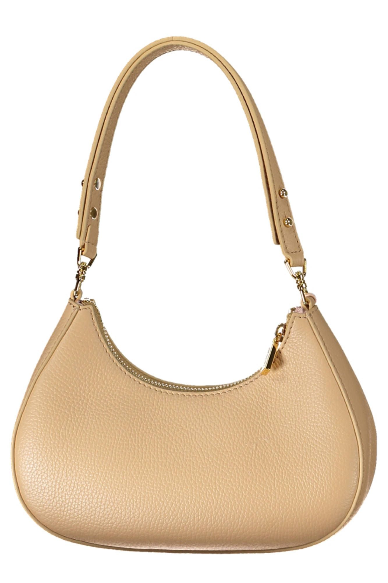 Beige Leather Chic Shoulder Bag