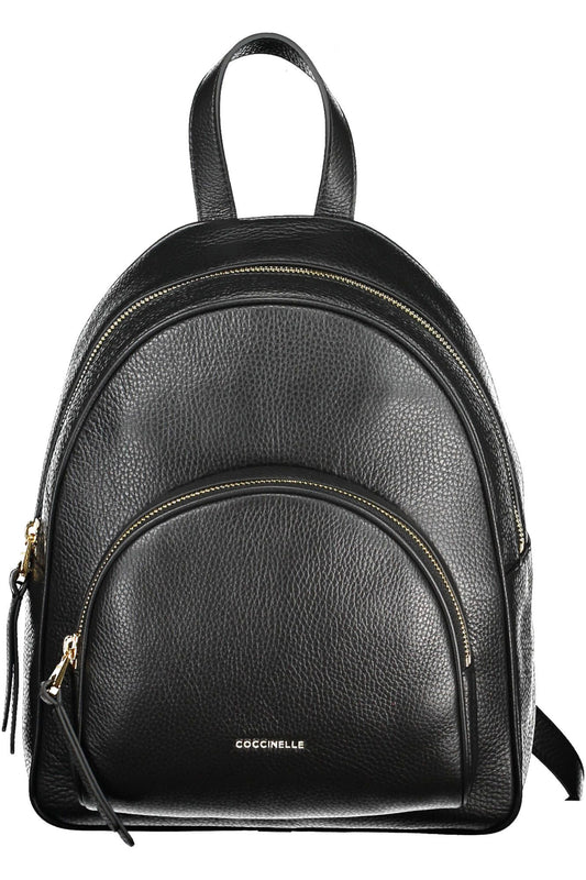 Elegant Black Leather Backpack