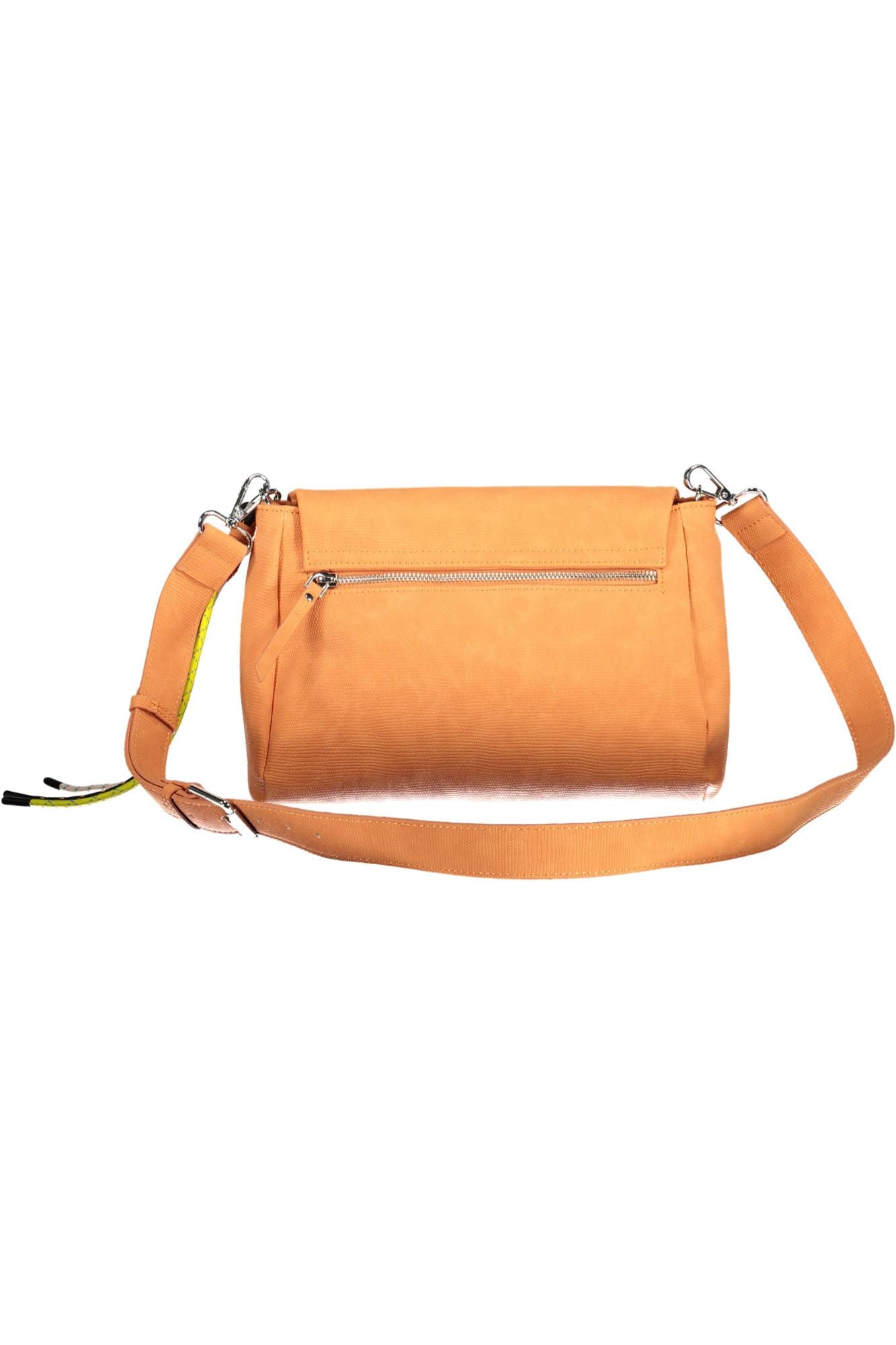 Chic Orange Contrast Detail Handbag