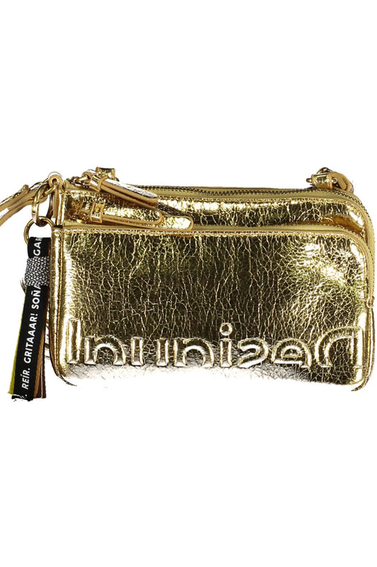 Elegant Gold-Toned Adjustable Handbag