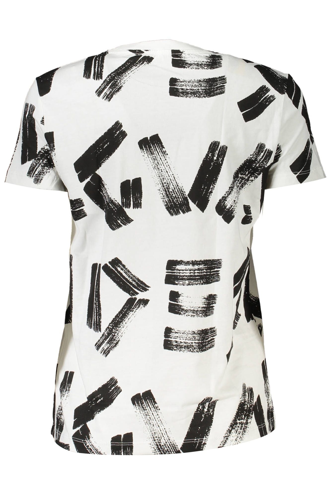 Chic White Printed Round Neck Tee