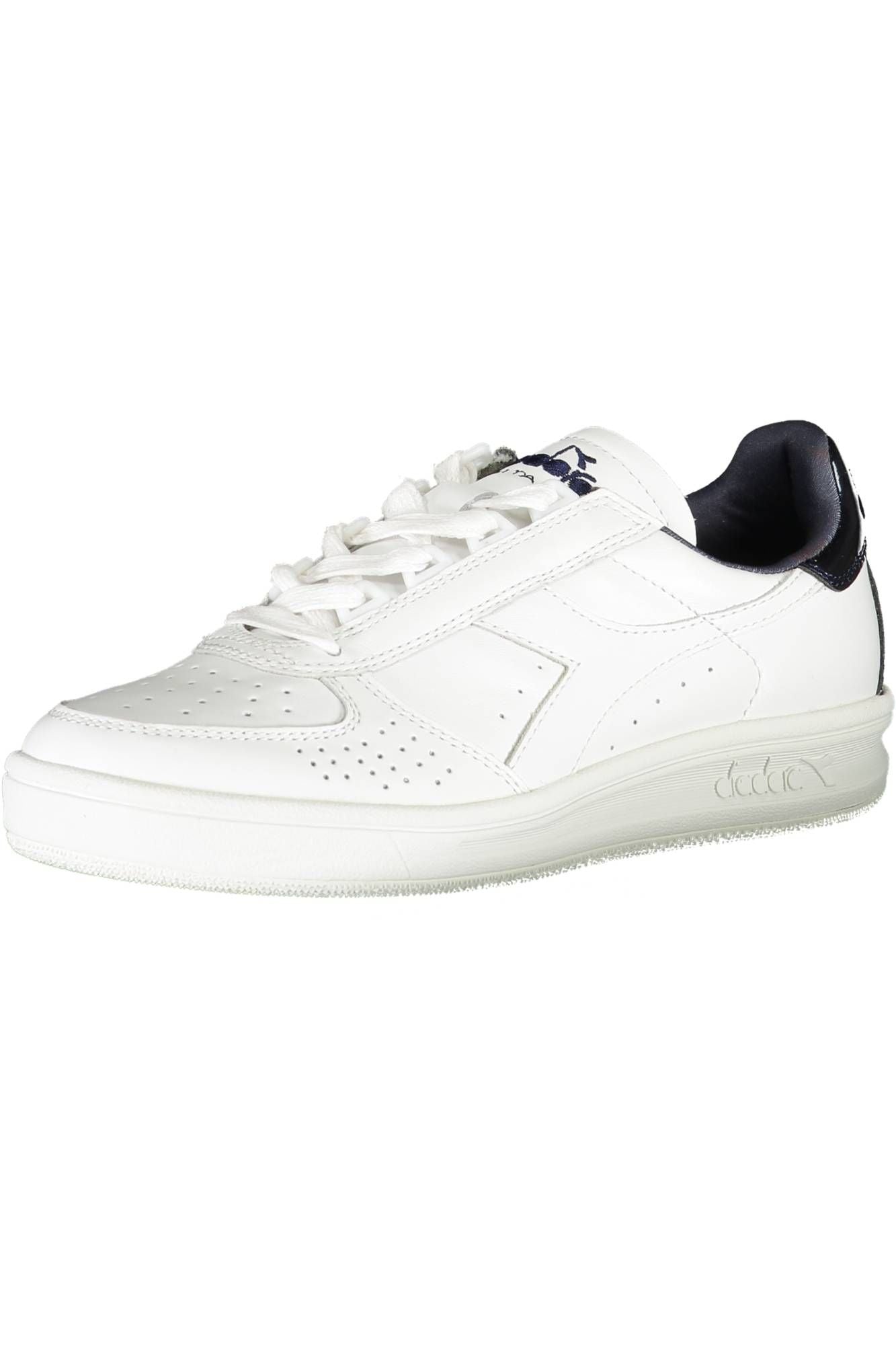 Chic White Lace-Up Sneakers with Contrasting Details
