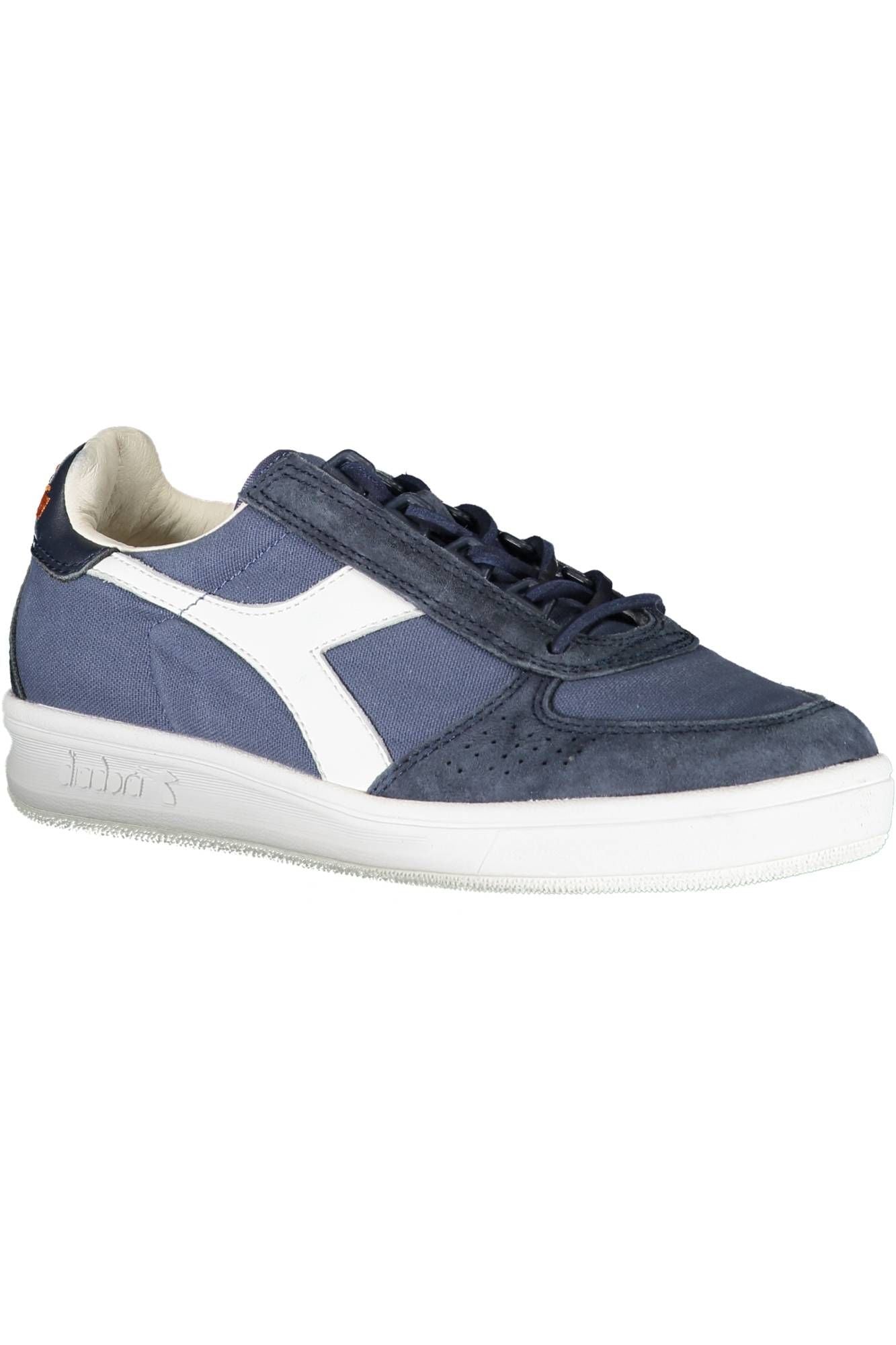 Sleek Blue Fabric Sneakers with Contrasting Details