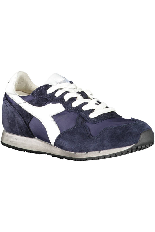 Sleek Blue Sports Sneakers with Contrasting Details