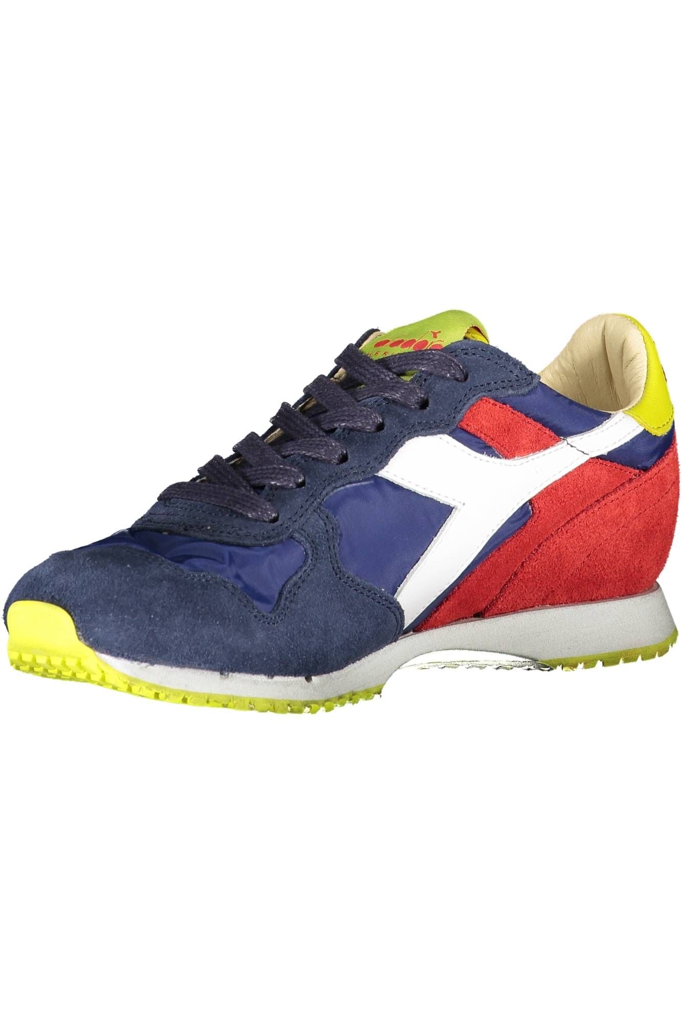 Blue Contrast Lace-up Sneakers