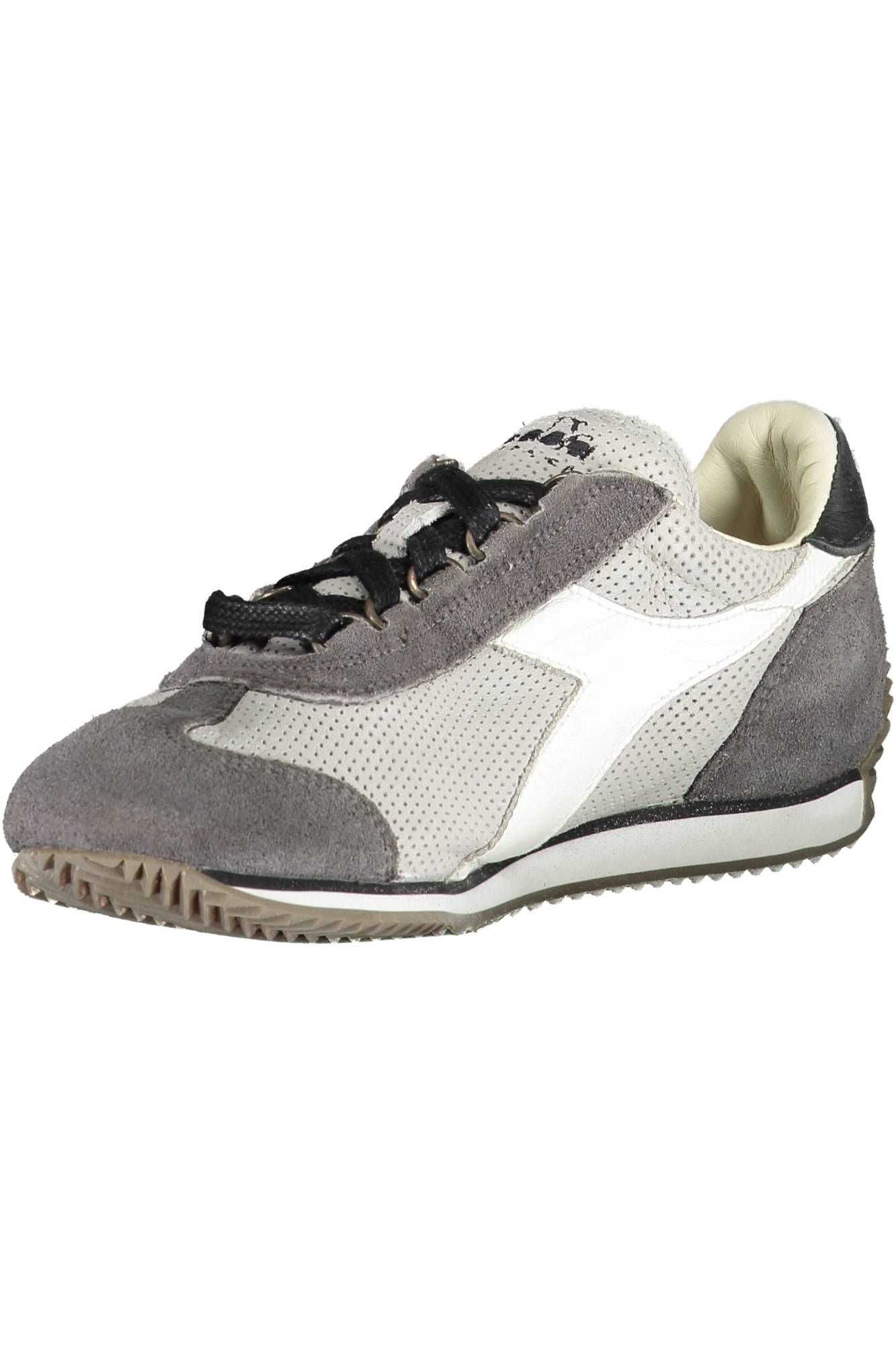 Elegant Gray Lace-up Sneakers