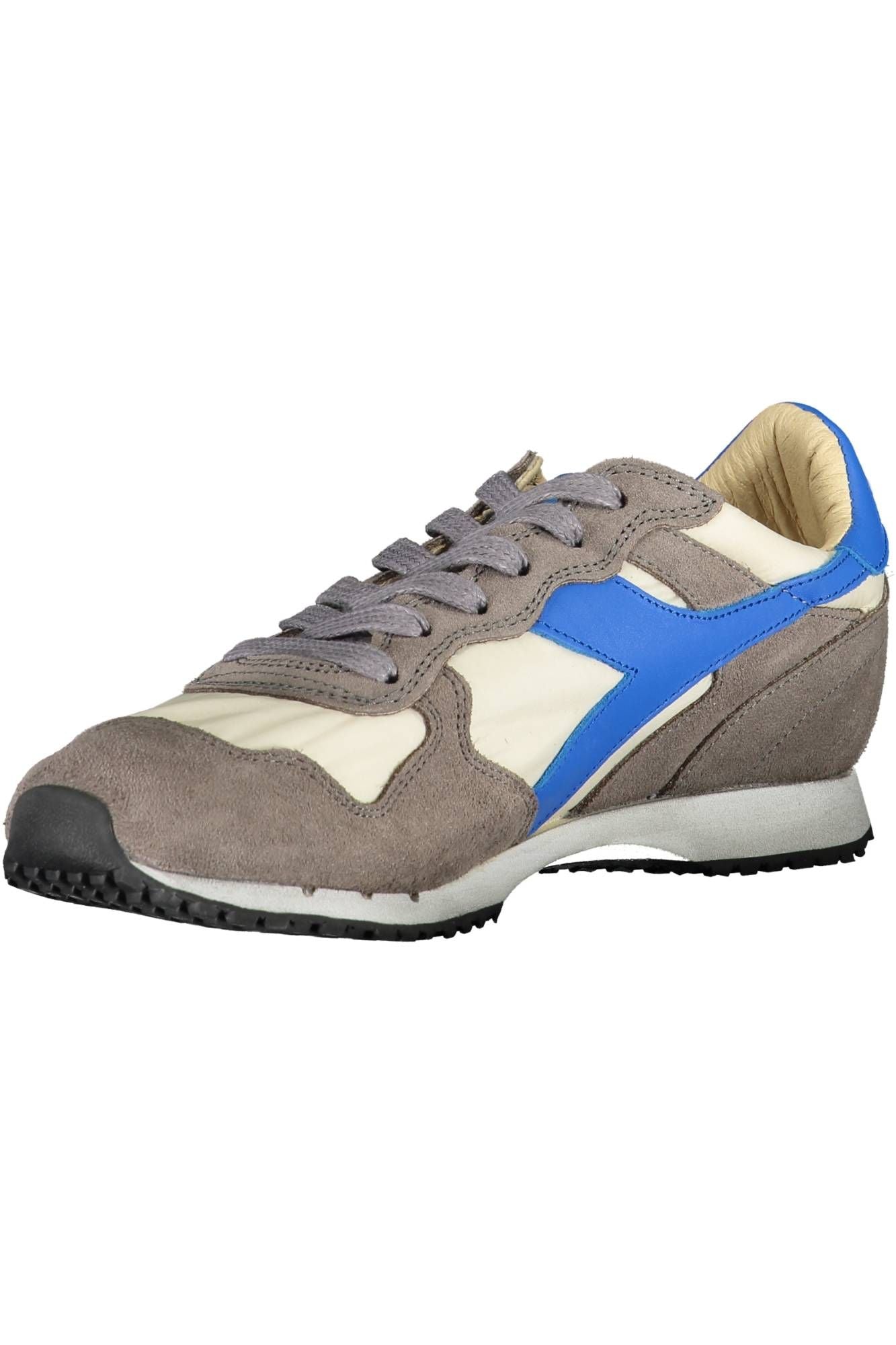Elegant Gray Fabric Sneakers with Contrasting Details