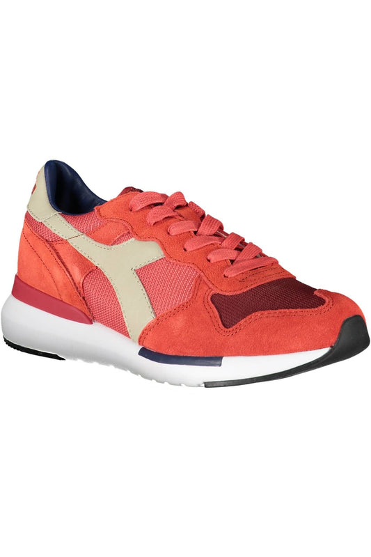 Sleek Red Athletic Sneakers with Contrasting Details