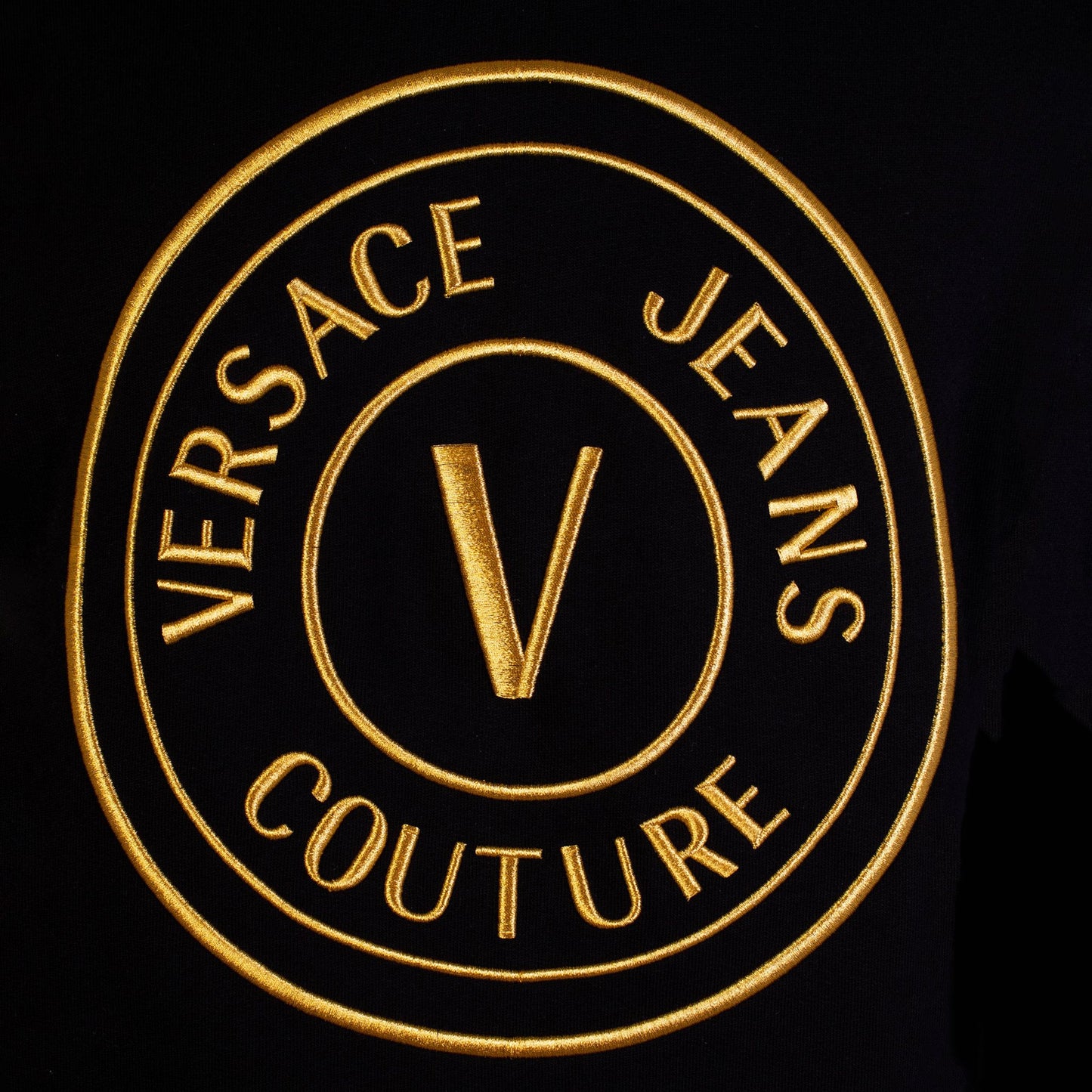 Elegant Black Gold Logo Sweatshirt