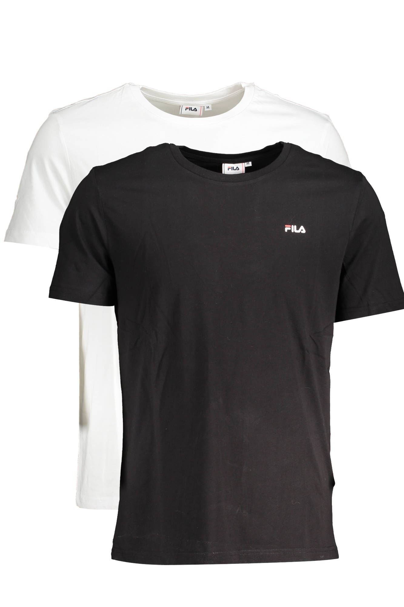 Sleek Bi-Pack Fila T-Shirts in White and Black
