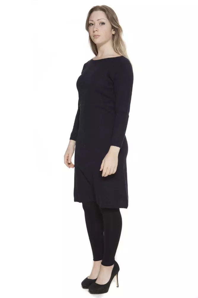 Elegant Wool Blend Short Dress with Logo