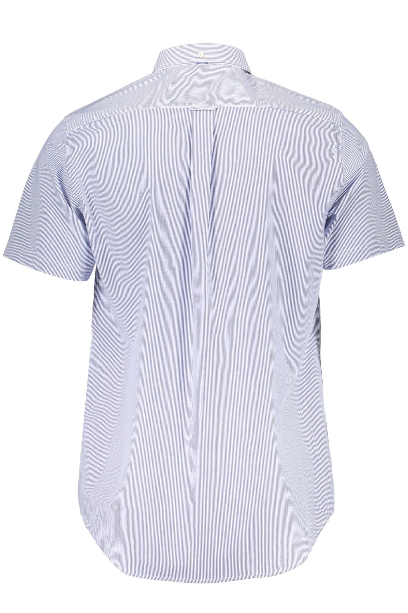 Classic Blue Summer Shirt with Short Sleeves