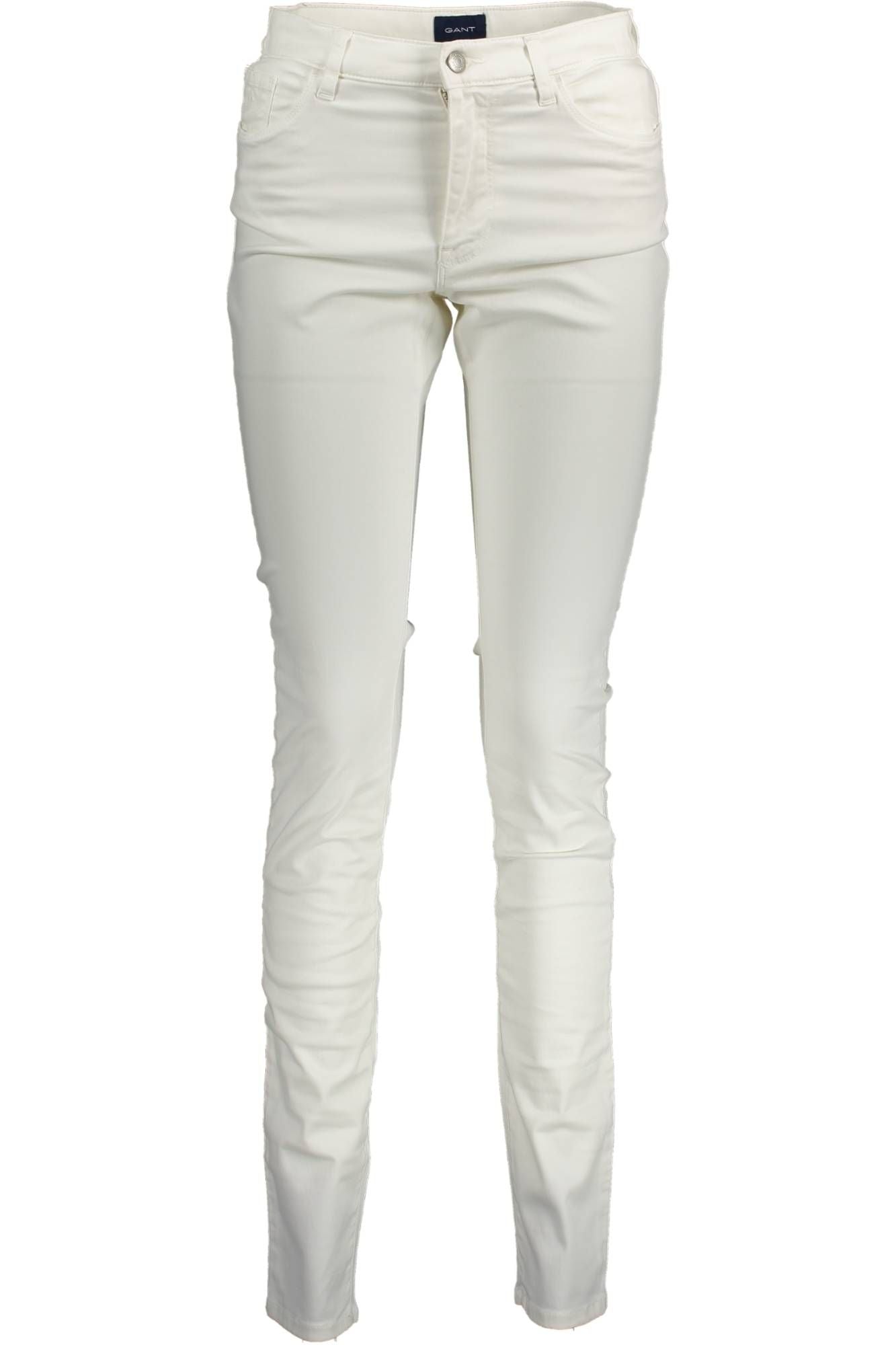 Elegant White Cotton Trousers