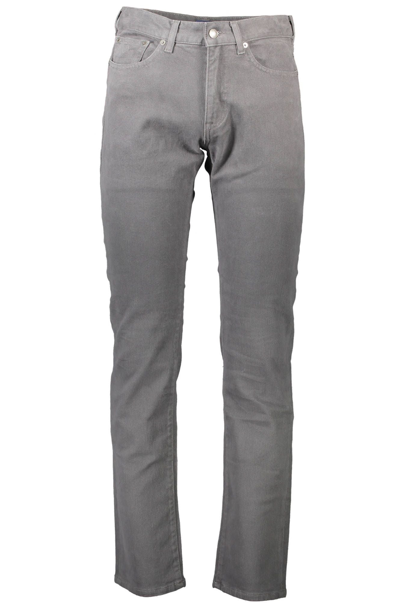Chic Gray 5-Pocket Designer Trousers