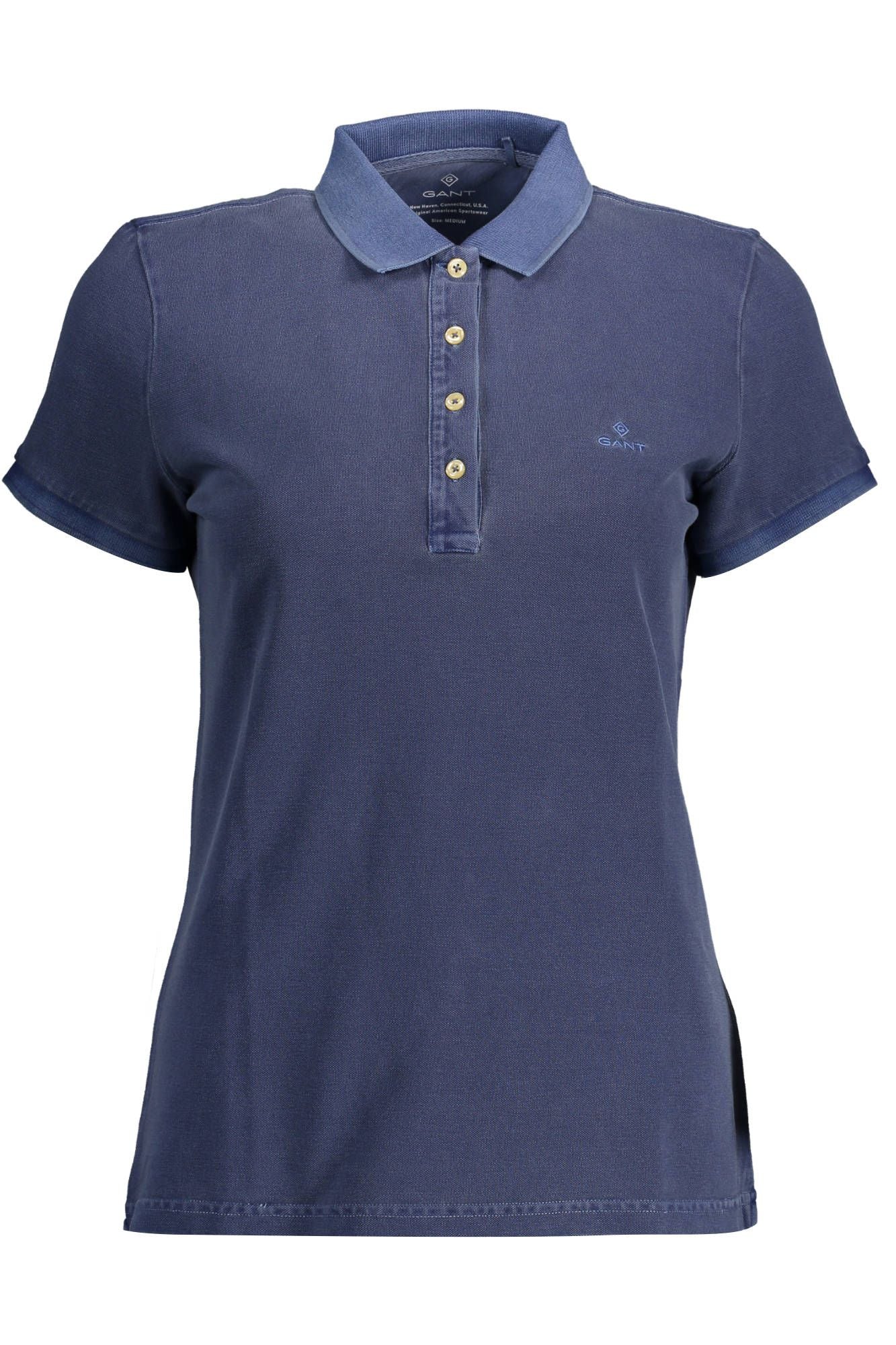Chic Blue Organic Short-Sleeved Polo for Her
