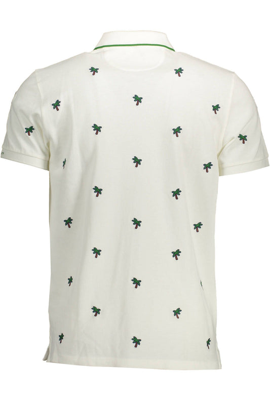 Elegant White Polo Shirt with Contrast Detailing