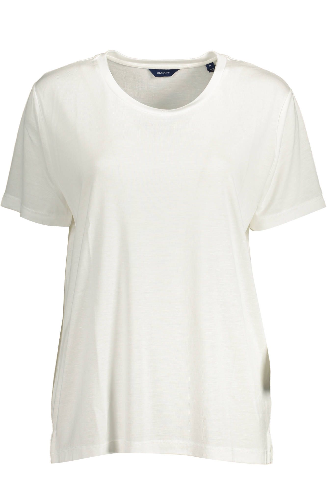 Elegance in Casual: Chic White Logo Tee