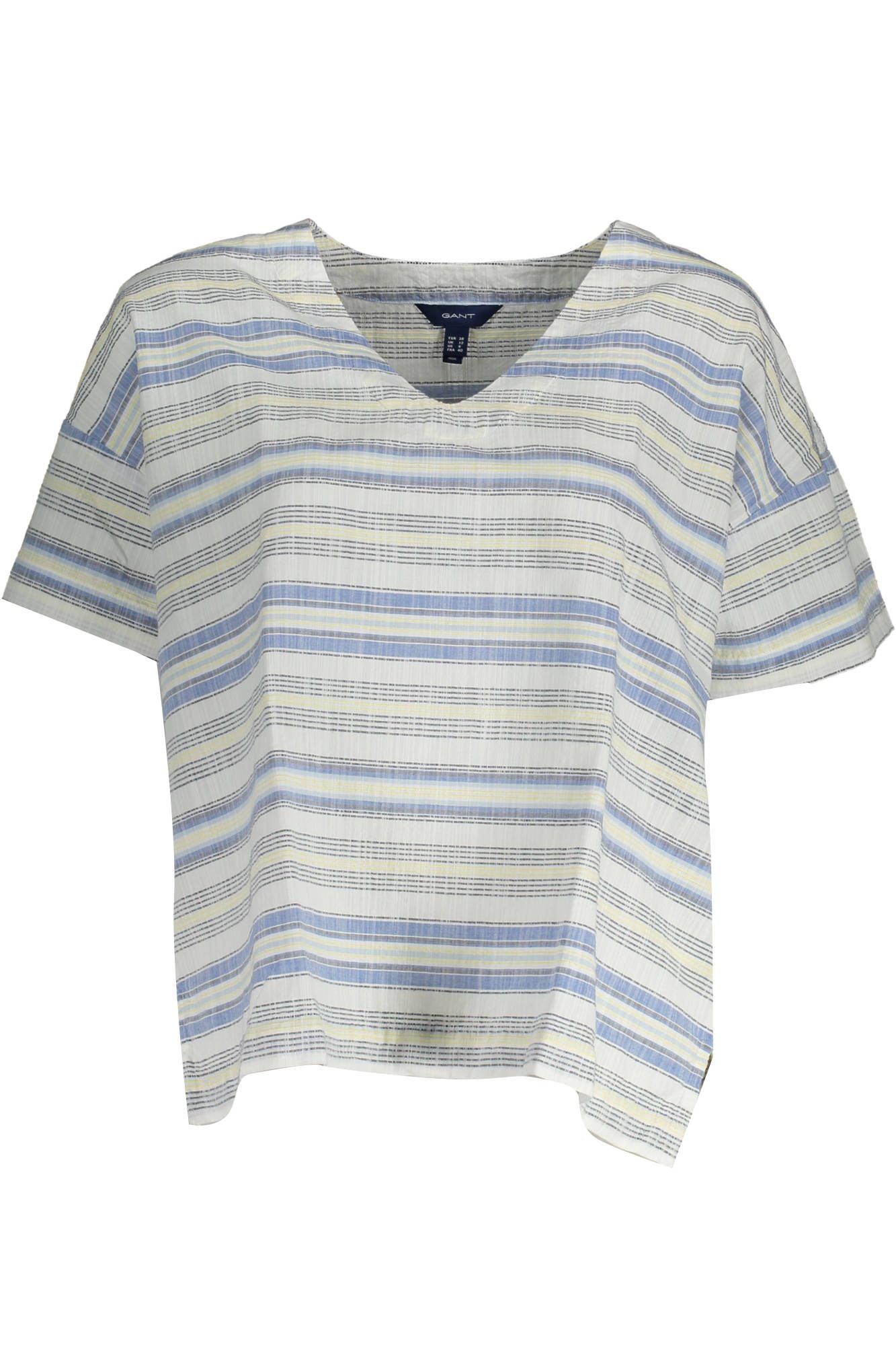 Chic V-Neck Cotton Tee - Short Sleeve Elegance