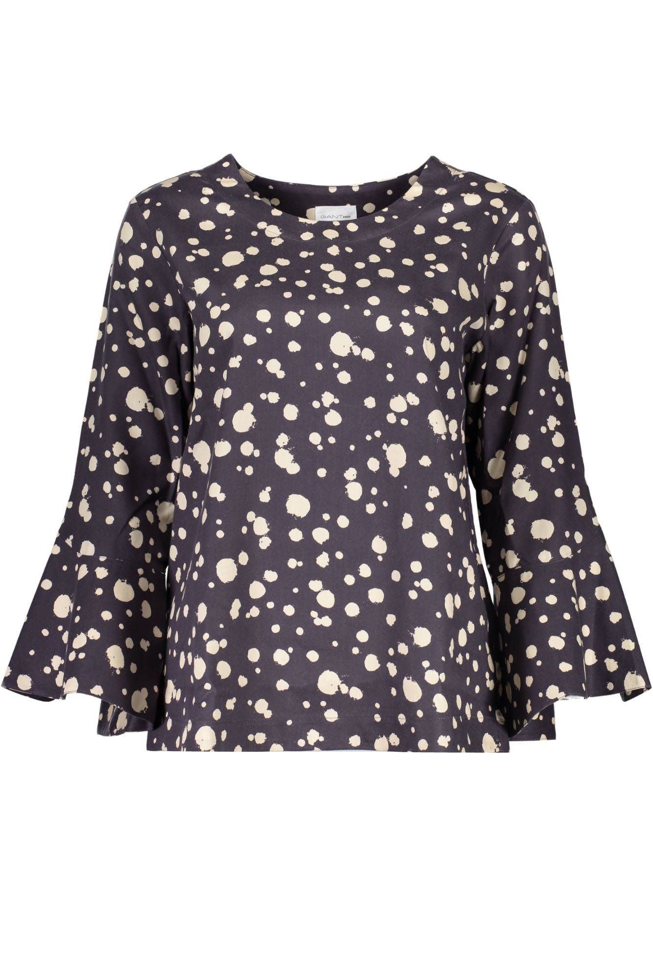 Chic Blue Ramie Tee with 3/4 Sleeves