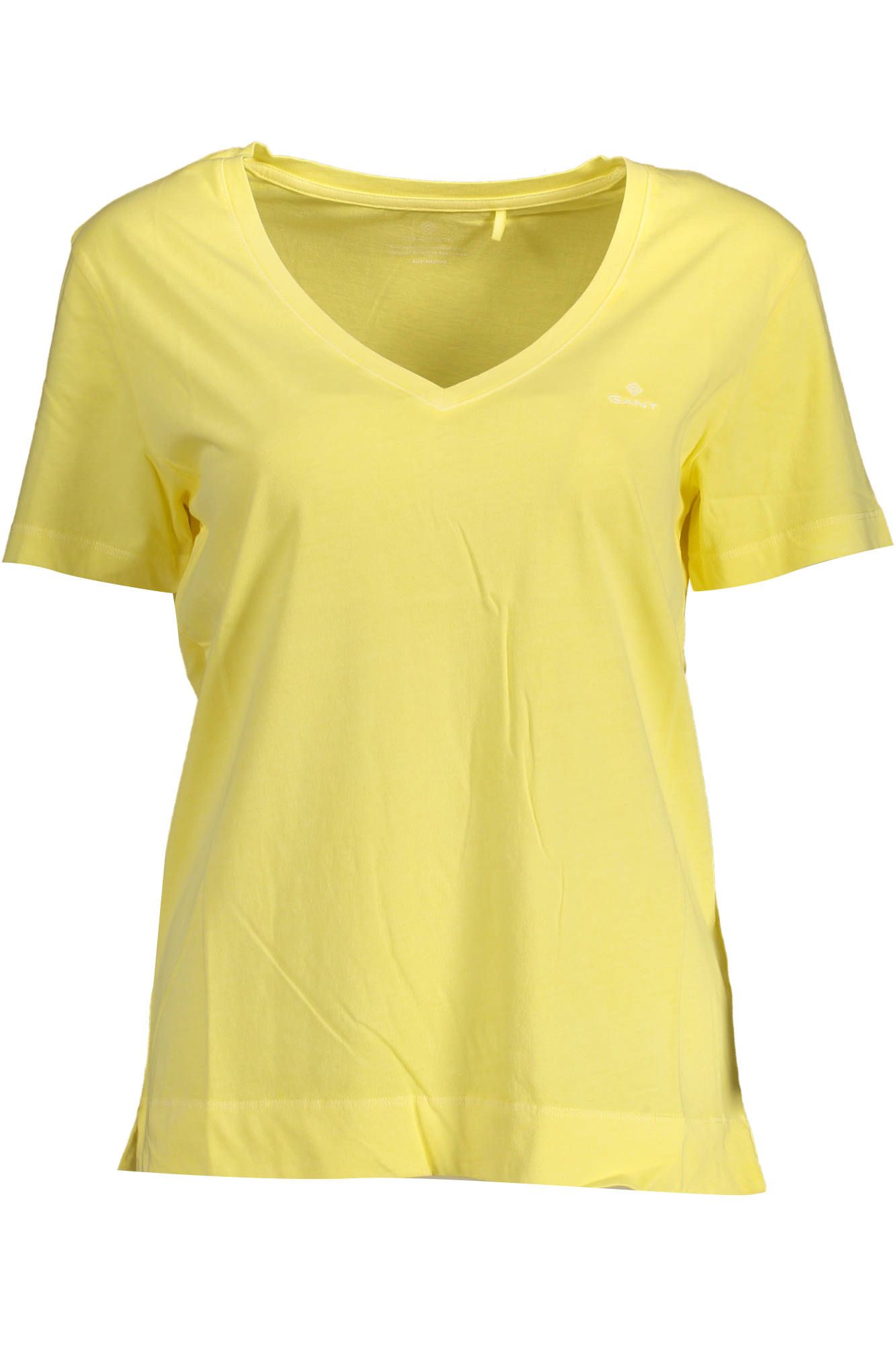 Yellow Organic Cotton V-Neck Tee