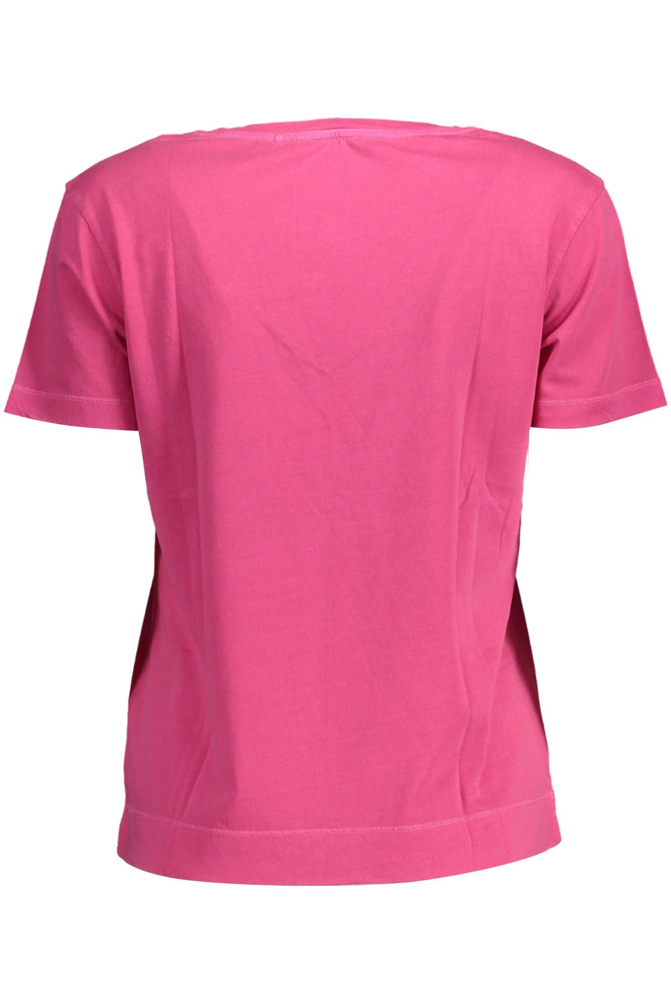 Chic Pink Organic Cotton V-Neck Tee