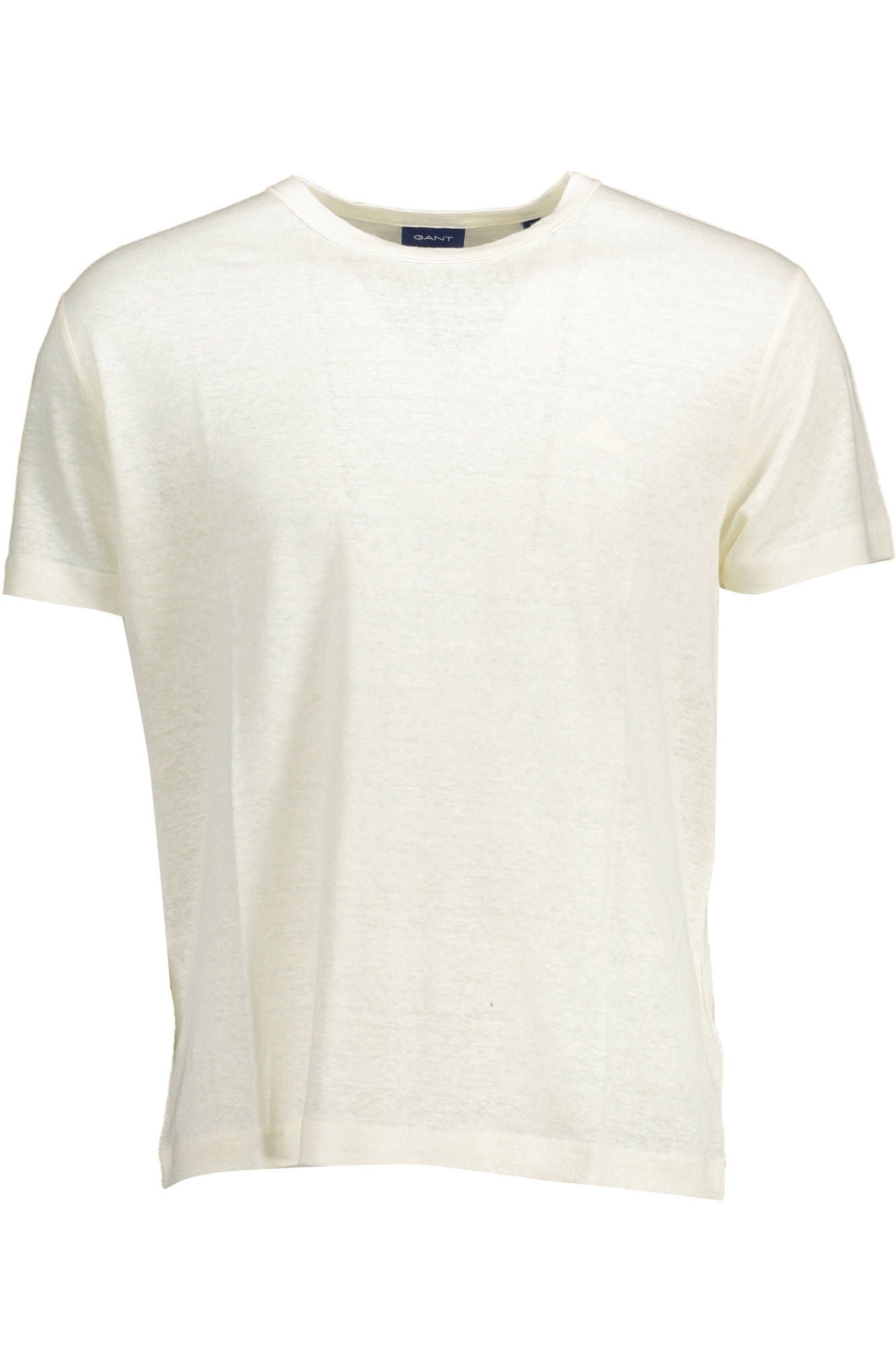 Elegant White Linen Embroidered Logo Tee