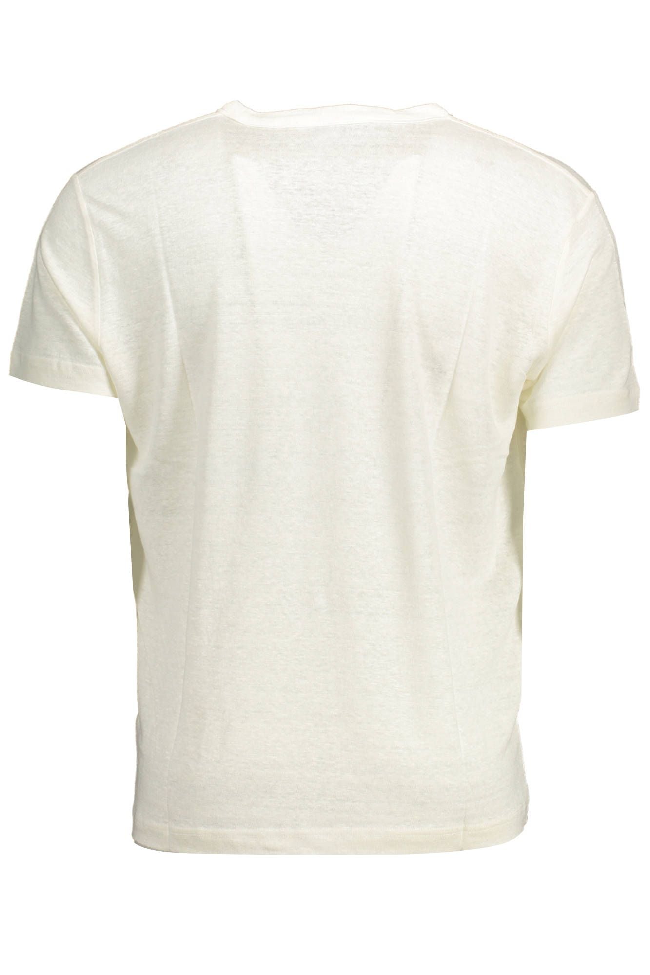 Elegant White Linen Embroidered Logo Tee