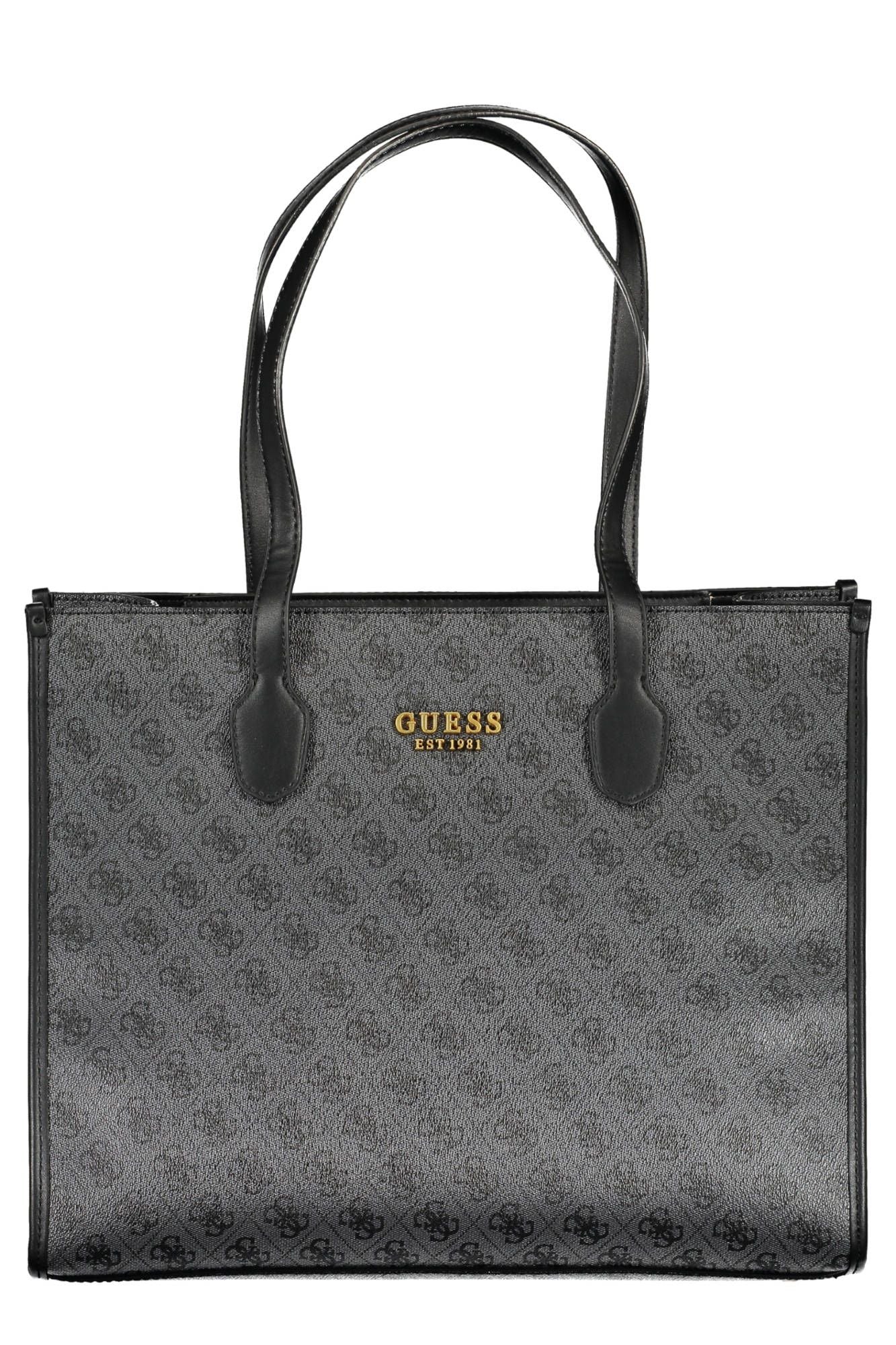 Chic Polyurethane Dual-Compartment Handbag