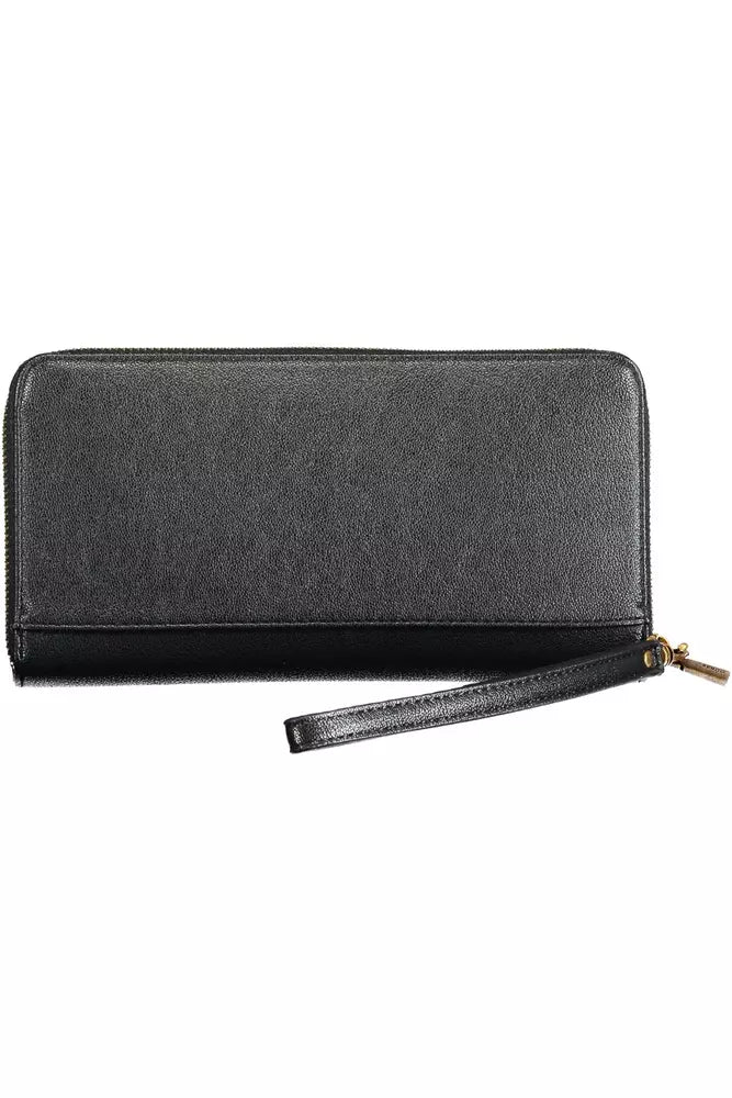 Elegant Black Polyethylene Wallet with Logo