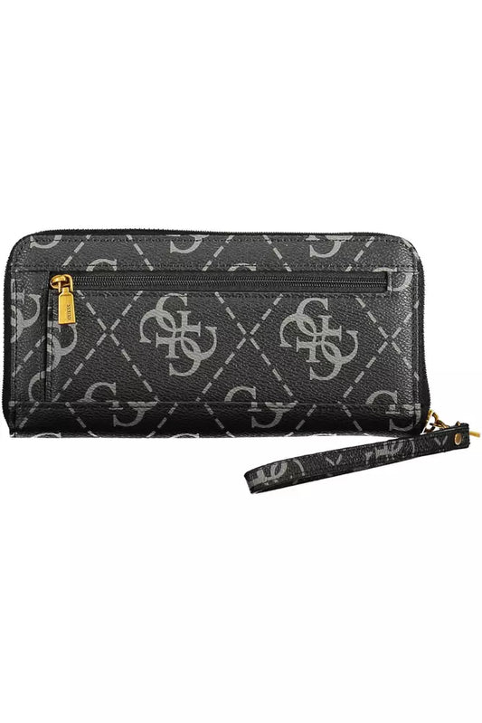 Elegant Black Multi-Compartment Wallet