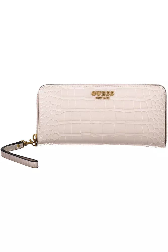 Chic Pink Wallet with Contrasting Details
