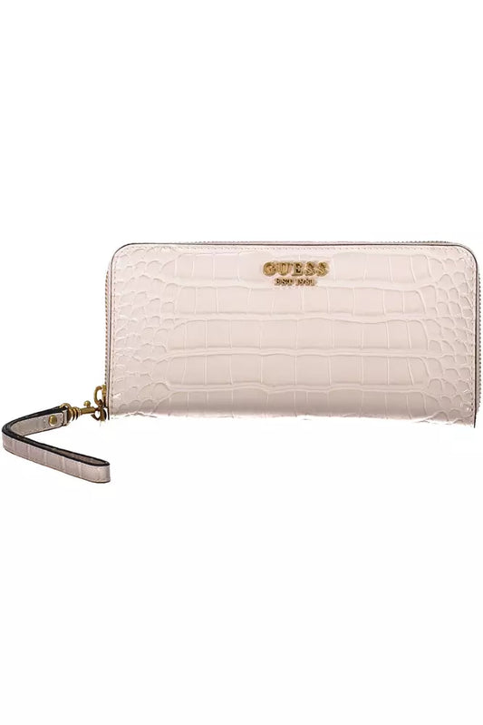 Chic Pink Wallet with Contrasting Details