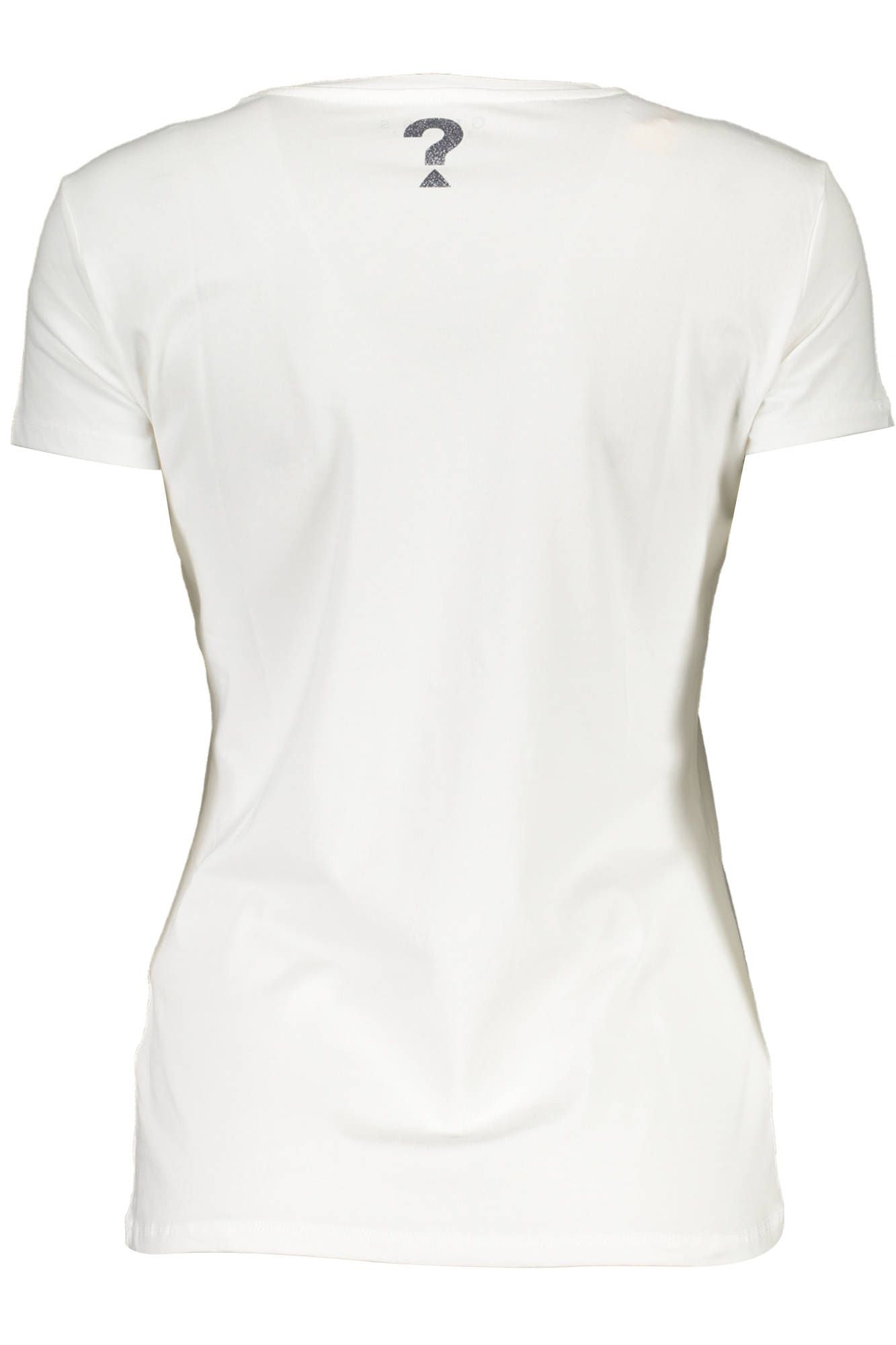 Chic White Printed Crew Neck Tee
