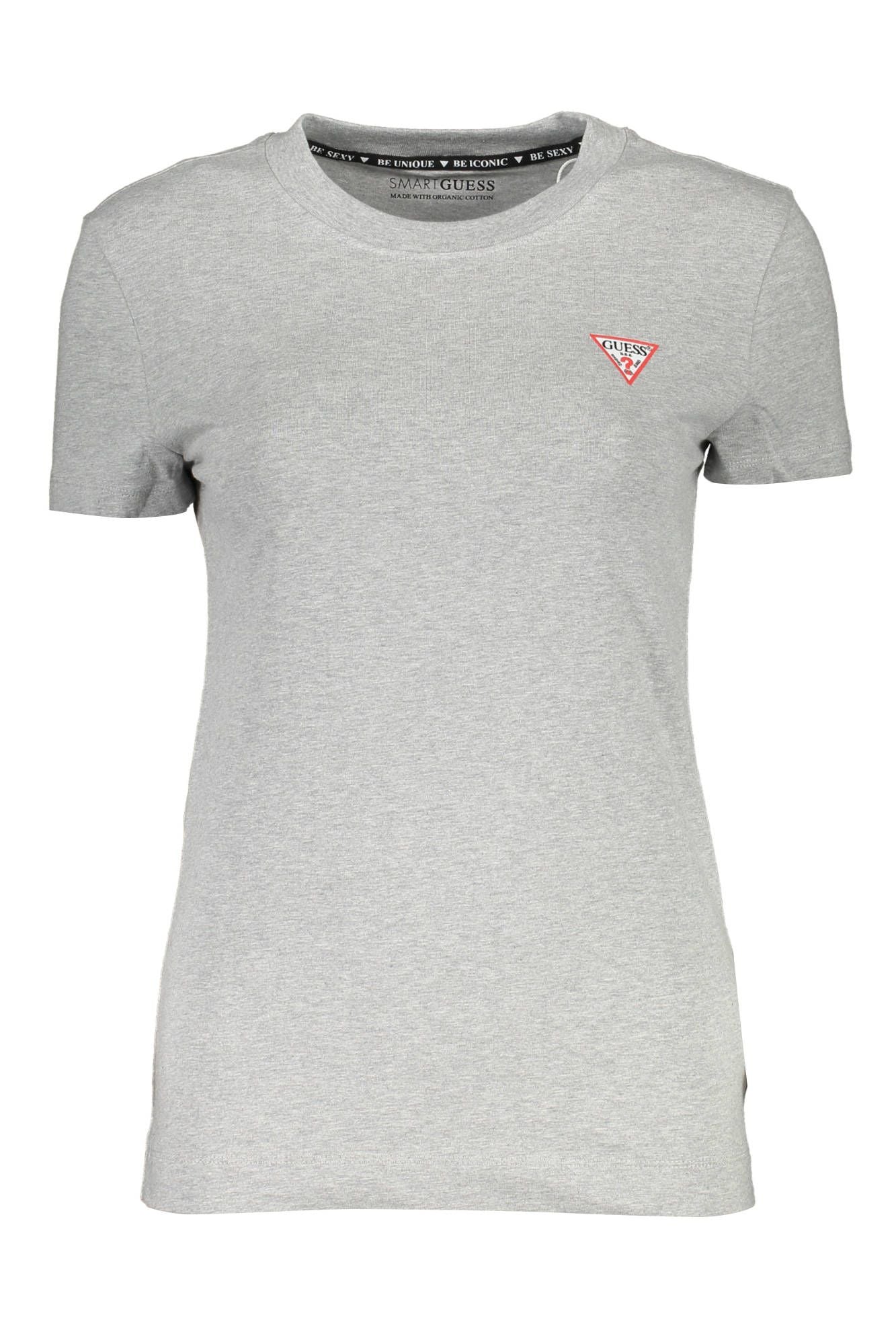 Chic Gray Logo Print Organic Tee