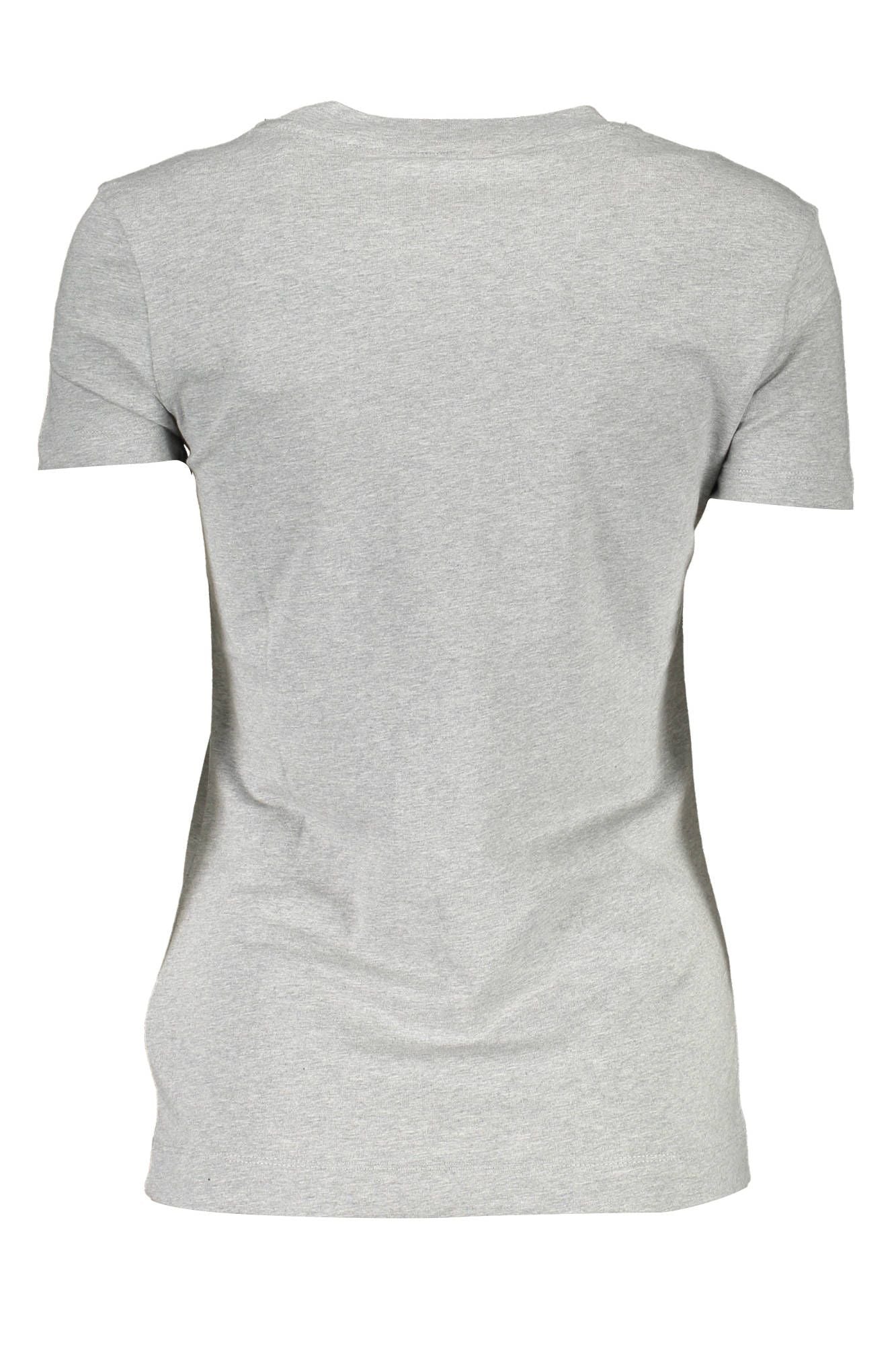 Chic Gray Logo Print Organic Tee