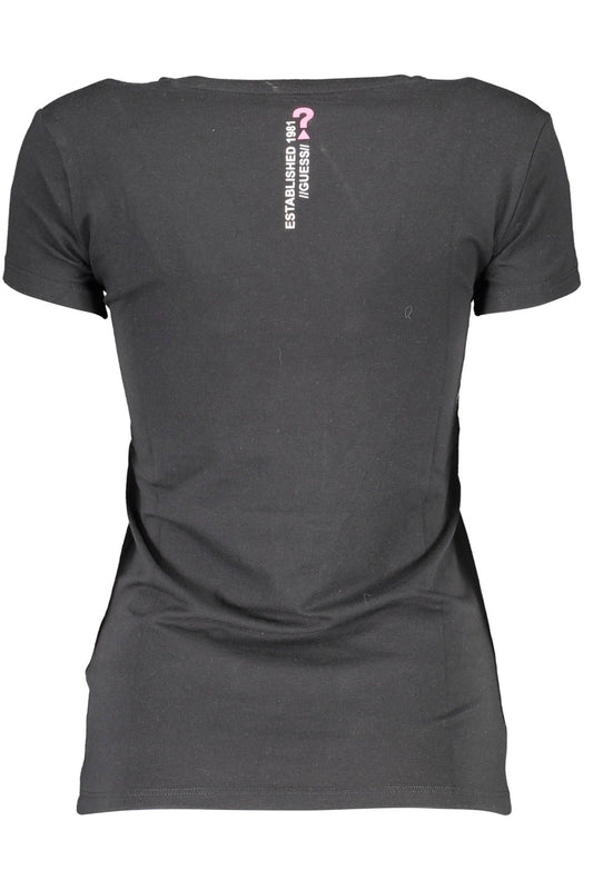 Chic V-Neck Logo Tee with Unique Print