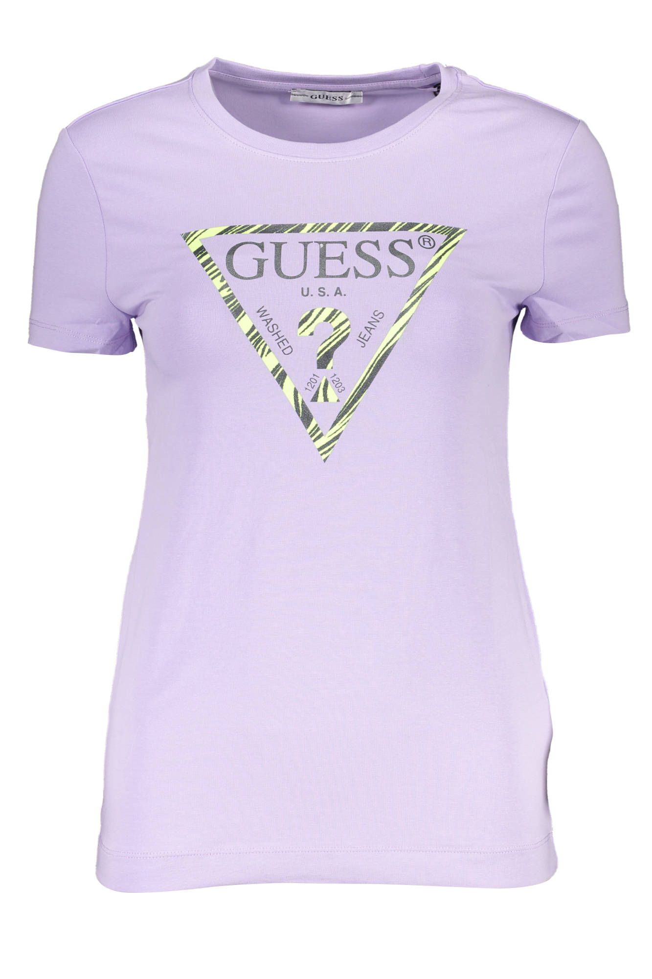 Chic Purple Short Sleeve Crew Neck Tee