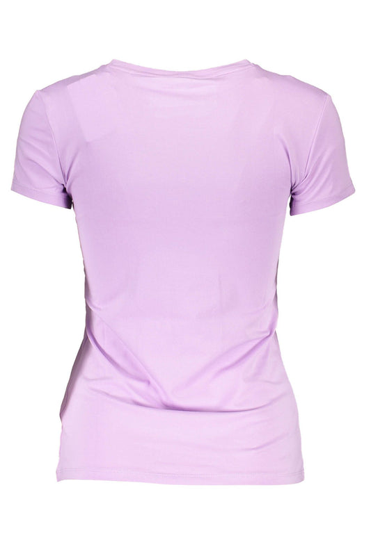 Elegant Purple V-Neck Logo Tee