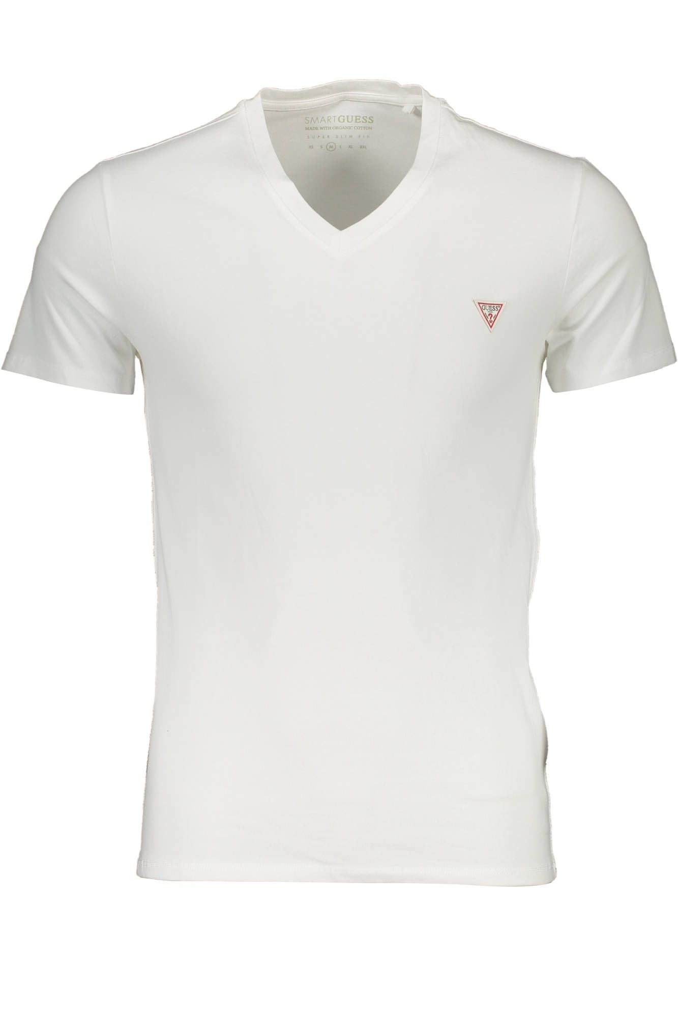 Chic White Slim Fit V-Neck Tee