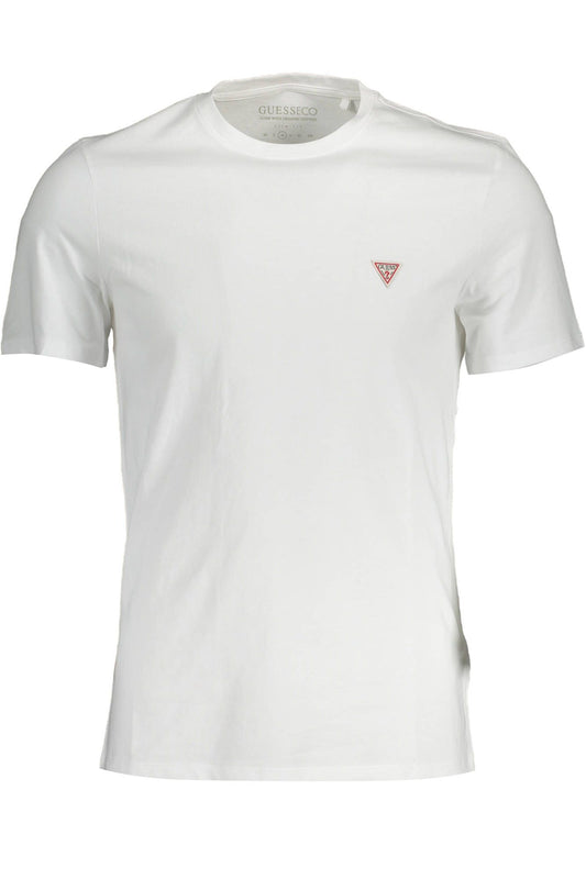 Sleek White Cotton Tee with Iconic Logo