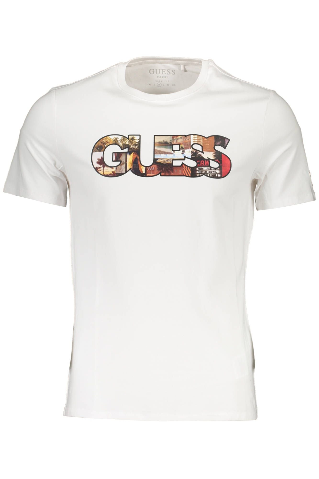 Chic White Printed Organic Cotton Tee