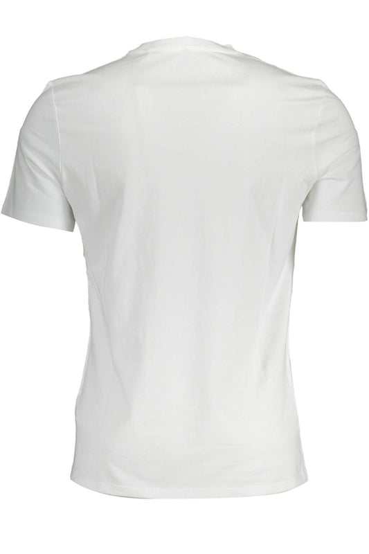 Sleek White Cotton Tee with Iconic Logo