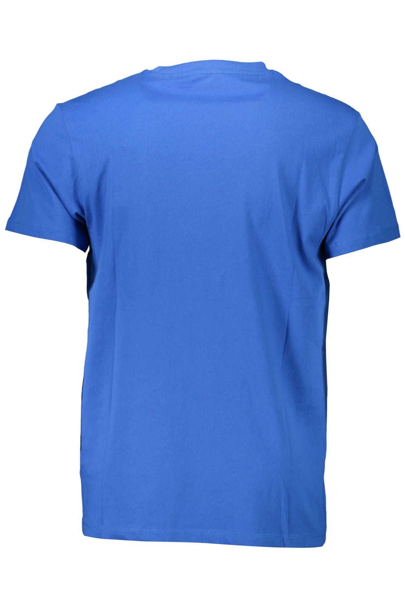 Classic Blue Crew Neck Tee with Logo