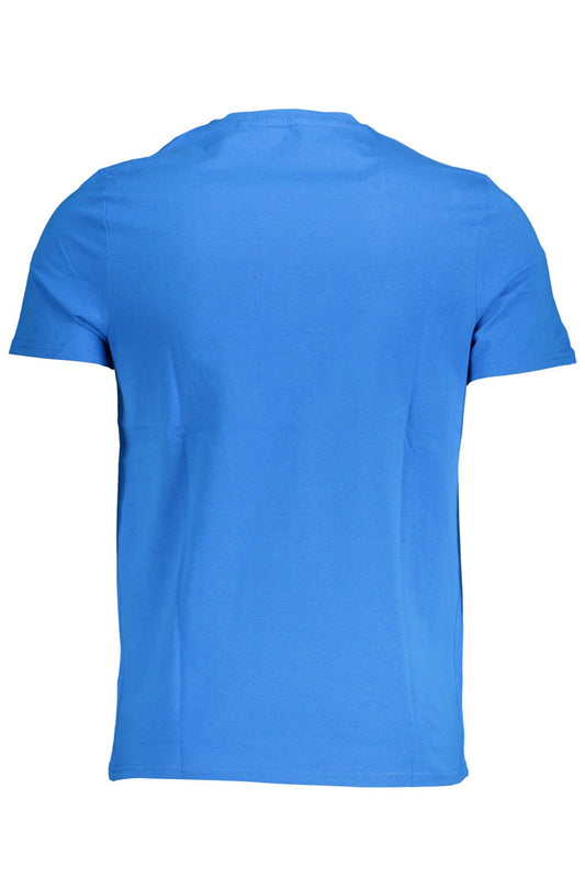 Suave Cotton Logo Tee in Elegant Blue