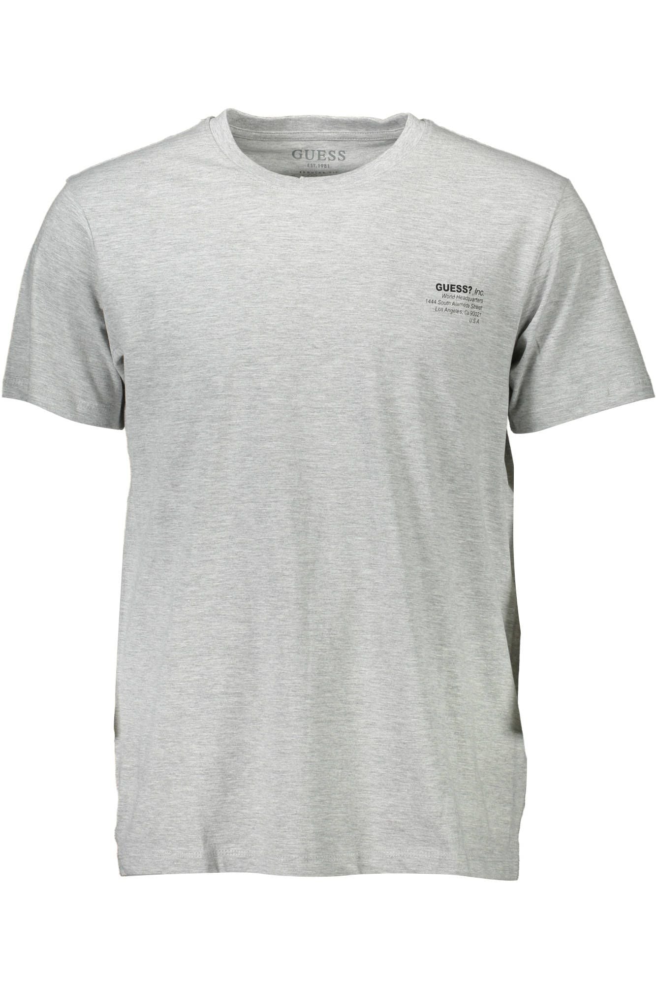 Classic Gray Crew Neck Logo Tee