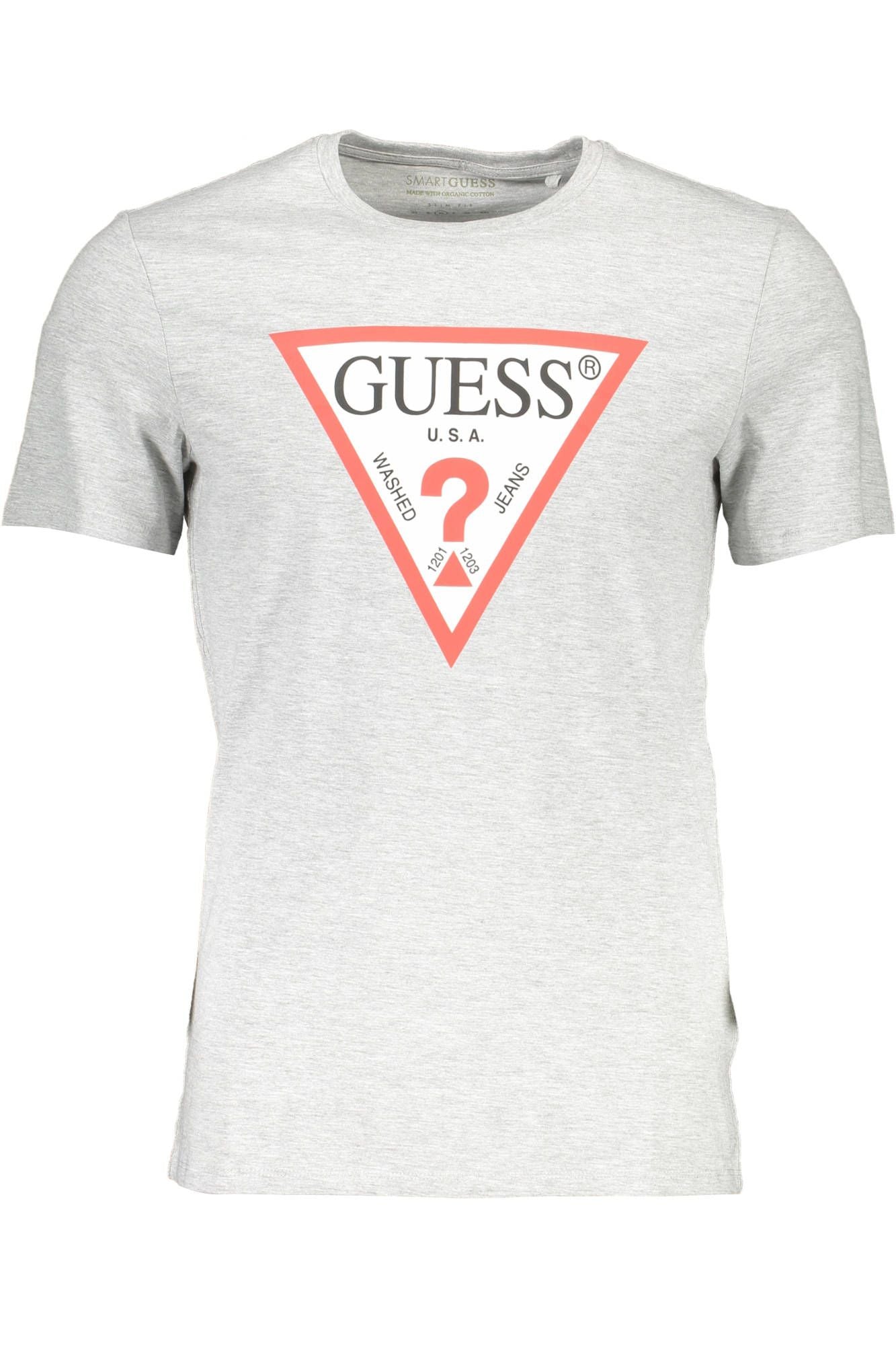 Chic Gray Slim Fit Logo Tee
