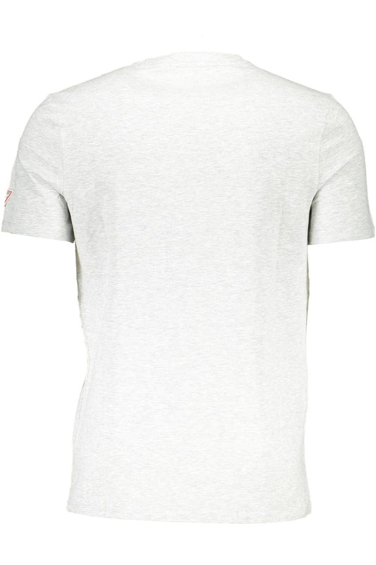 Sleek Gray Cotton Slim Fit Tee